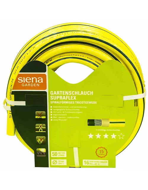 Siena Garden Gartenschlauch 19mm(3/4 Zoll) Supraflex, 50m-Rolle 