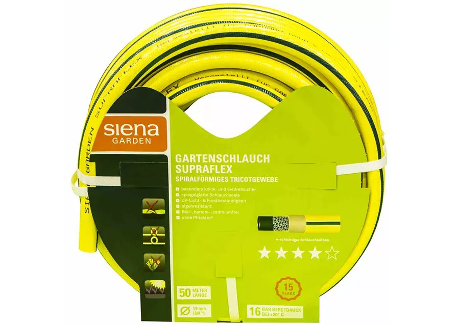 Siena Garden Gartenschlauch 19mm(3/4 Zoll) Supraflex, 50m-Rolle 