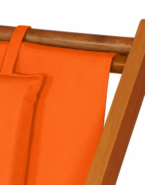 Siena Garden Faro Beach-Liegestuhl orange Holz/Textilene