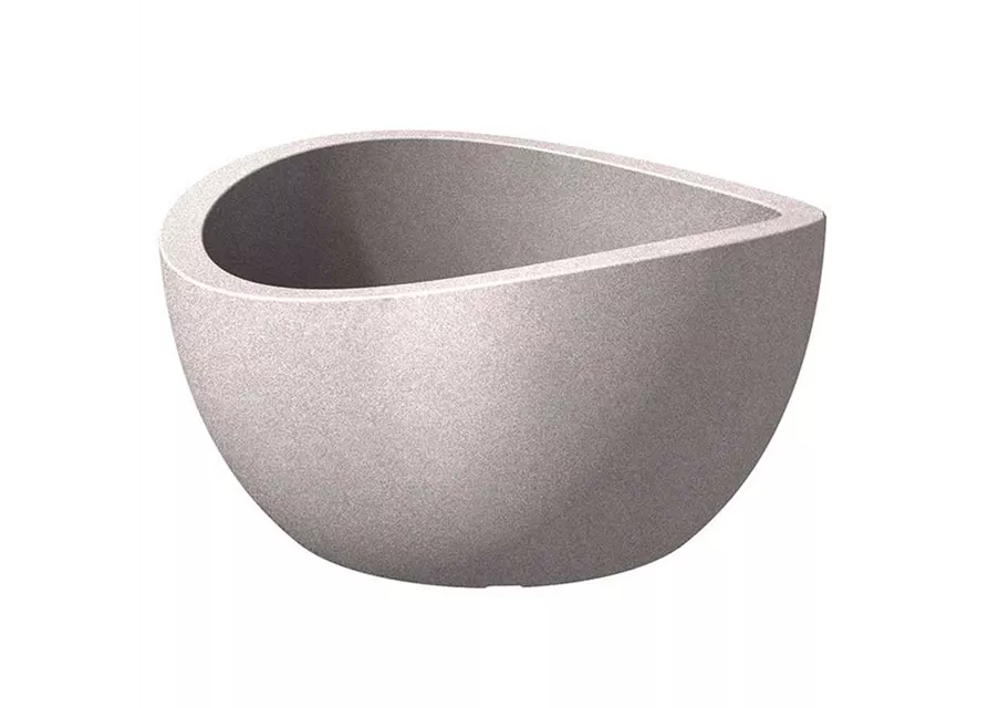 Scheurich Pflanzschale Wave Globe Bowl Ø 39 cm Taupe-Granit