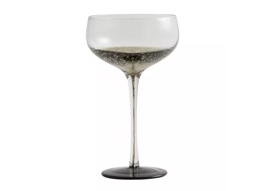 Bobble Cocktailglas mit schwarzem Fuß von NORDAL Champagnerschale