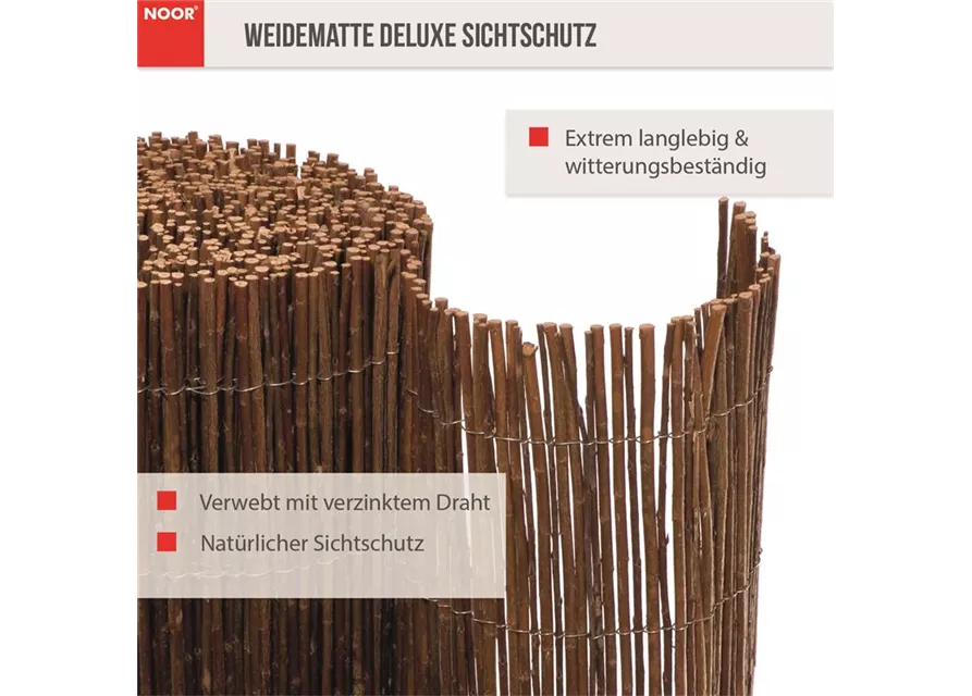 Weidenmatte Sichtschutz Deluxe Oldenburger Wohngarten Dein