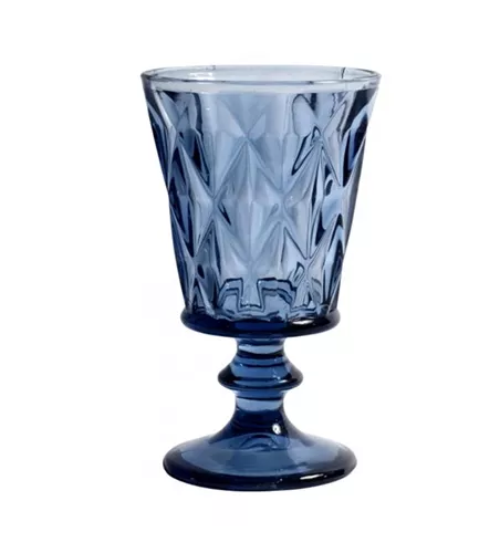  Weißweinglas Diamond in Blau opulent im Kristall-Look von NORDAL - Kopie