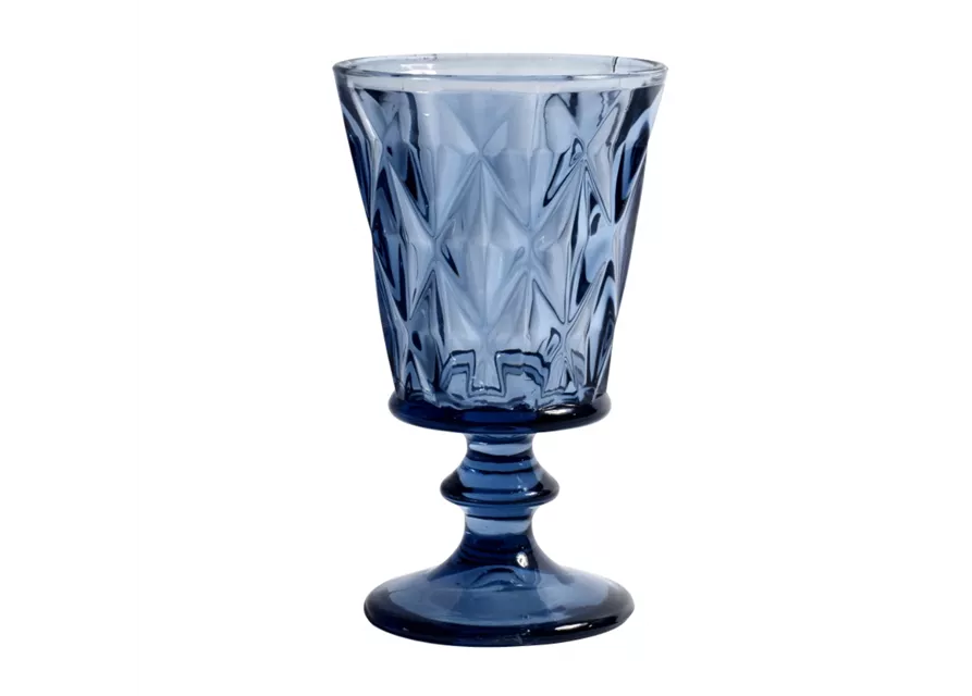 Weißweinglas Diamond in Blau opulent im Kristall-Look von NORDAL - Kopie