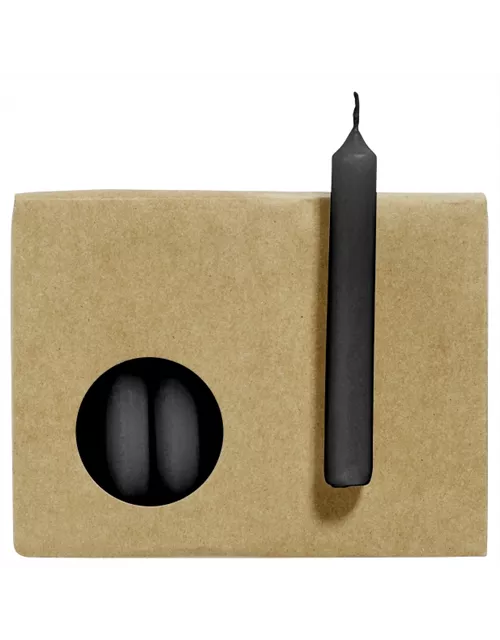 Weihnachtsbaum-Kerzen von Nordal 20 Stk. 10 cm schwarz