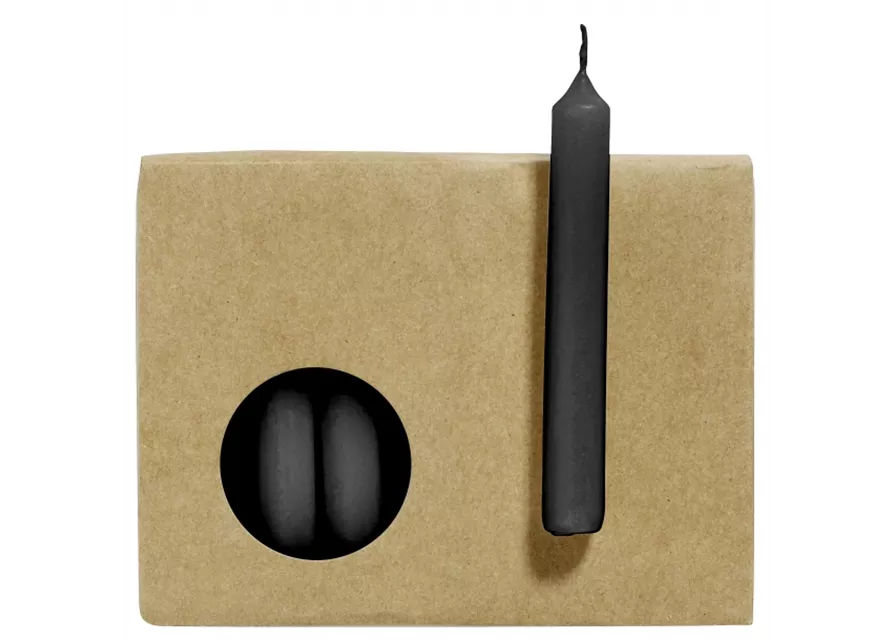 Weihnachtsbaum-Kerzen von Nordal 20 Stk. 10 cm schwarz