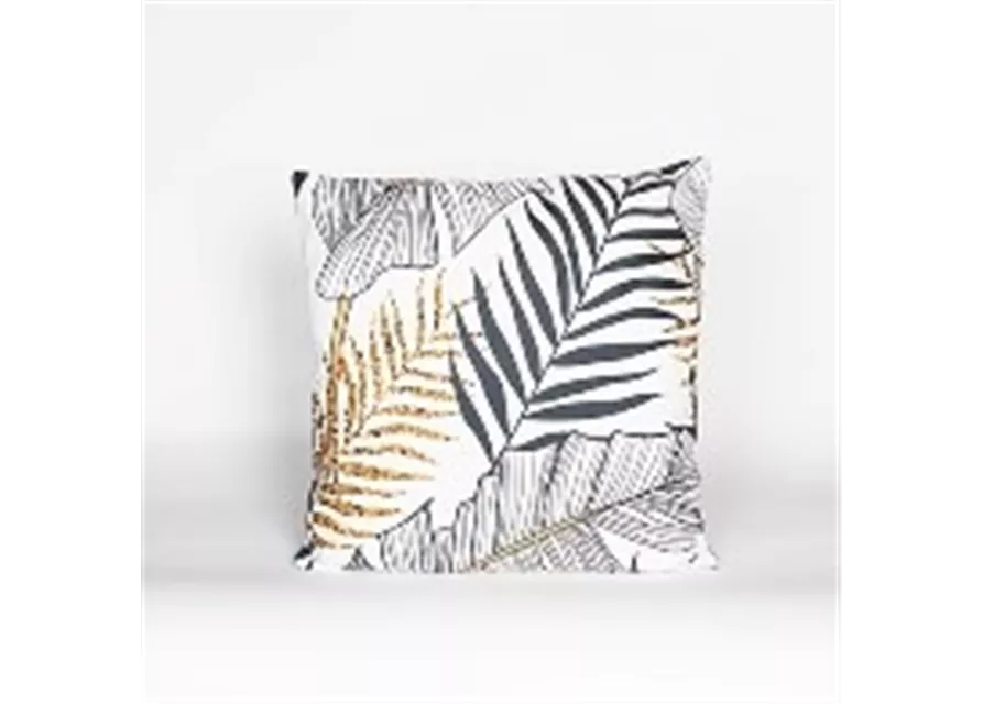 AUSSENKISSEN BLATT SCHWARZ / GOLDBLATT