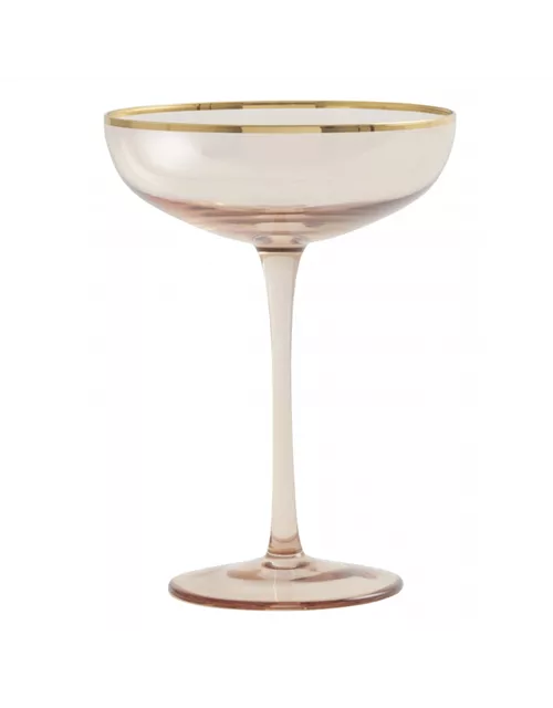 Goldie Cocktailglas mit Goldrand von NORDAL Champagnerschale