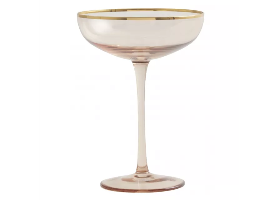 Goldie Cocktailglas mit Goldrand von NORDAL Champagnerschale