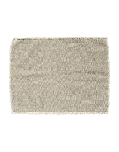 Tischset Platzdecke von Nordal Baumwolle hellgrau creme 33x48 cm