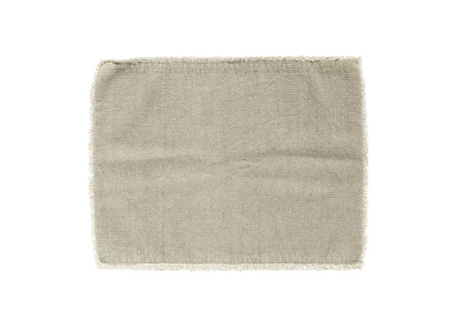 Tischset Platzdecke von Nordal Baumwolle hellgrau creme 33x48 cm
