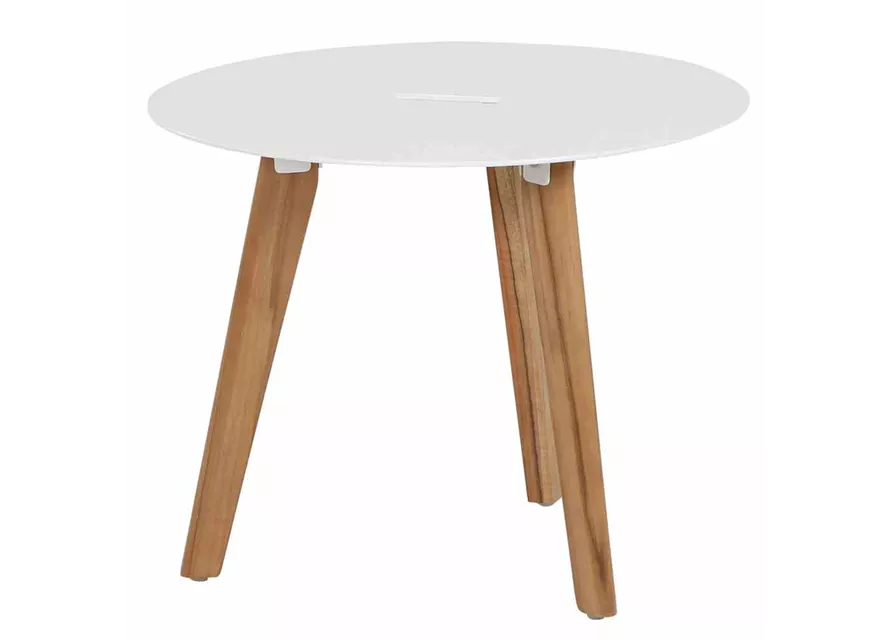 Siena Garden Alba Beistelltisch Ø50x40cm Teak/Aluminium 