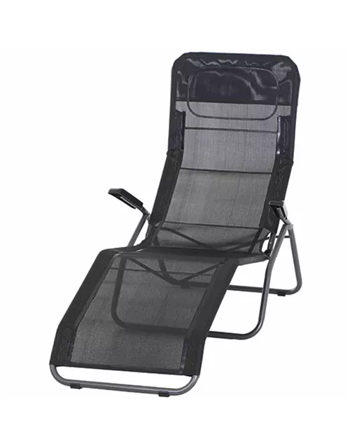 Siena Garden Kippliege Textilbezug in grau Anco 144 x 72,5 x 103,5 cm anthrazit