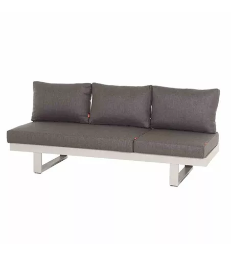 Siena Garden Avenia Loungbank 3-Sitzer weiß / grau Aluminium