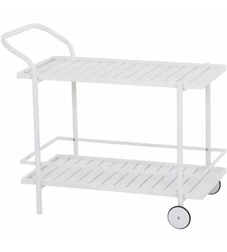 Siena Garden Bali Servierwagen 98 x 57 x 83 cm matt weiß 