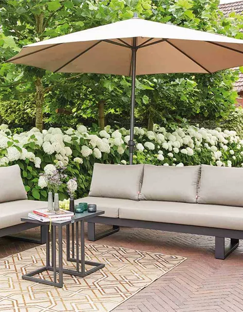 Siena Garden Avio Schirm Ø350 cm anthrazit / taupe Aluminium