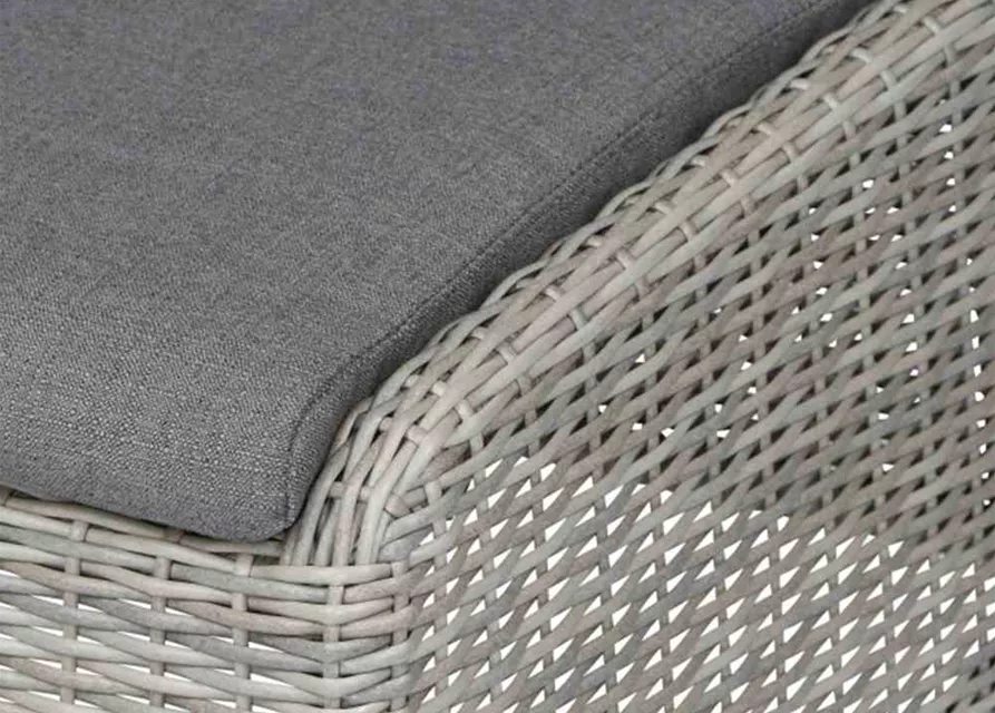 Siena Garden Cando Hocker Geflecht grau