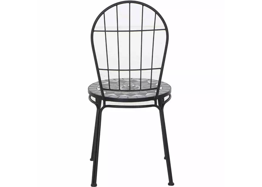 Siena Garden Como Klappstuhl 49 x 43 x 93,5 cm matt schwarz mit mosaikoptik 