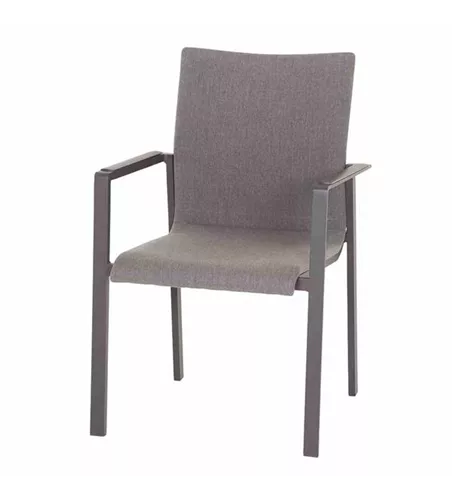 Siena Garden Coria Stapelsessel 62,5x58x88 cm matt anthrazit / grau 