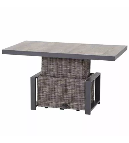 Siena Garden Corido Lifttisch 130x75cm Alu/Geflecht/Keramik 