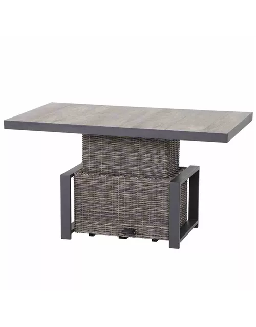 Siena Garden Corido Lifttisch 130x75cm Alu/Geflecht/Keramik 