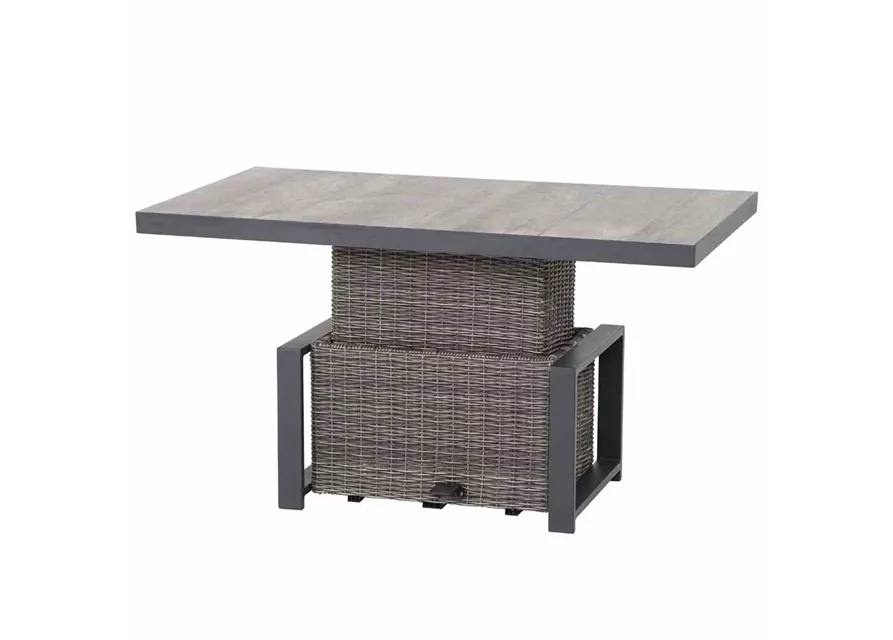 Siena Garden Corido Lifttisch 130x75cm Alu/Geflecht/Keramik 