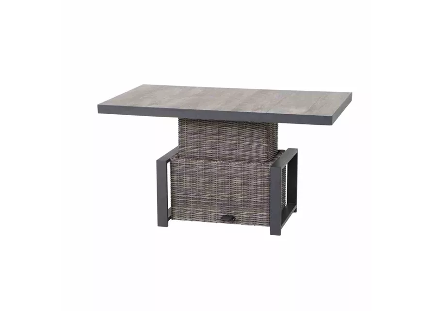 Siena Garden Corido Lifttisch 130x75cm Alu/Geflecht/Keramik 