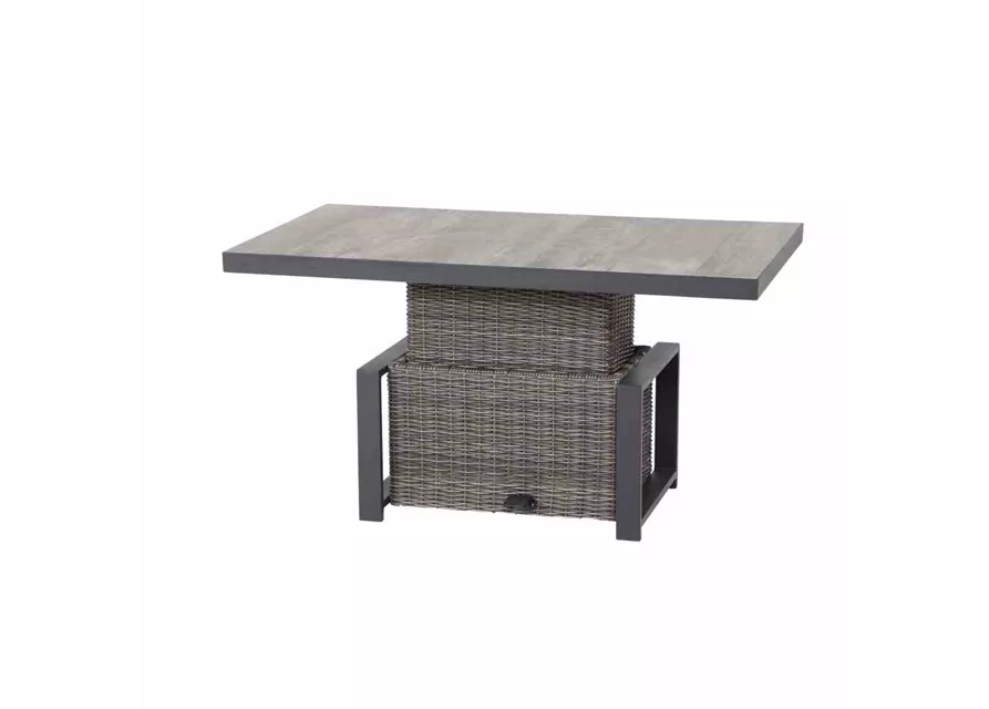 Siena Garden Corido Lifttisch 130x75cm Alu/Geflecht/Keramik 