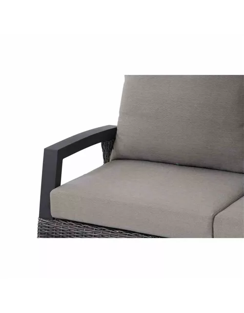 Siena Garden Corido Endmodul links inkl. Kissen Aluminium/Geflecht