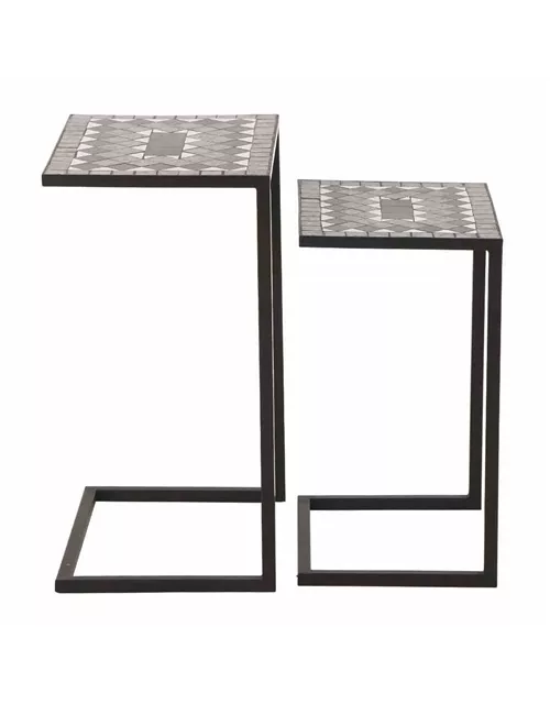 Siena Garden Como Mosaik 2tlg. Tischset I Stahl/Keramik 