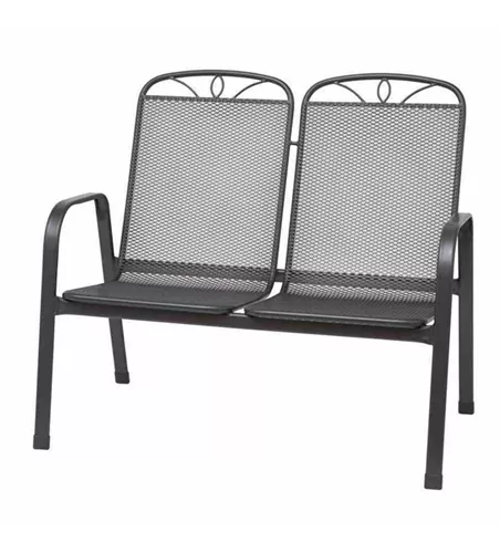 Siena Garden 2er Bank Elda Plus 65x107,5x94 cm eisengrau 