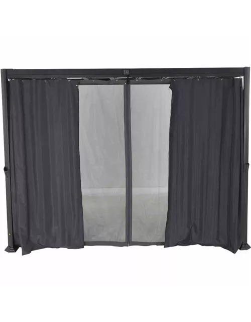 Siena Garden Seitenteile Florenz, 4 teilig 3x3 m, grau