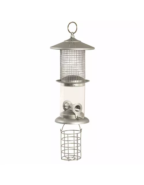 Siena Garden Futtersäule Dreierlei 18x18x50 cm silber Metall