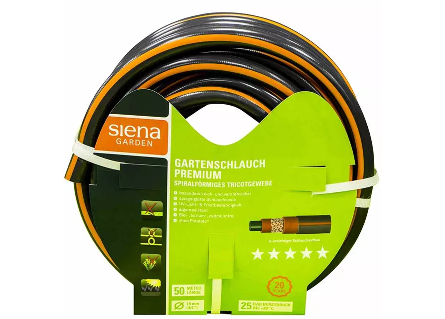 Siena Garden Gartenschlauch Premium, 19mm (3/4 Zoll) , 50m-Rolle  Siena Garden Gartenschlauch Premium, 19mm (3/4 Zoll) , 50m-Rolle