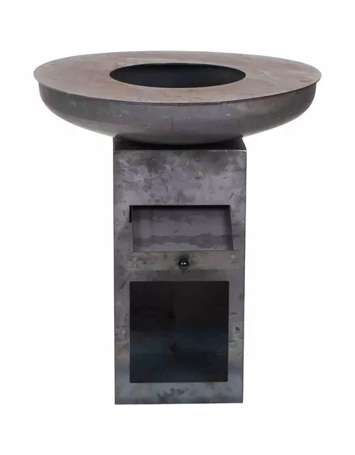Siena Garden Grill-u.Feuerstelle eckig 80cm schwarz Stahl