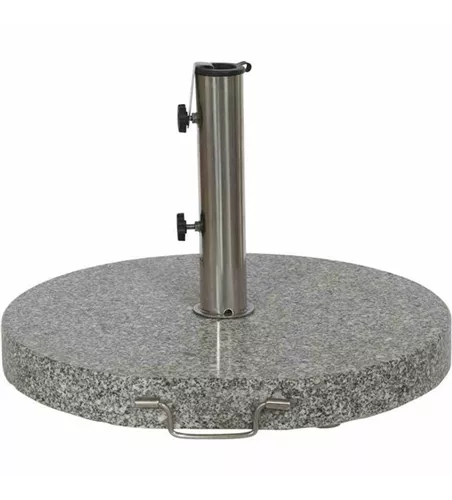 Siena Garden Schirmständer Granit rund mit Griff + Rollen 40 kg 