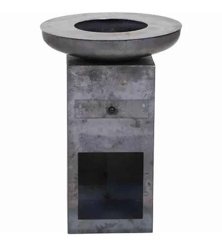 Siena Garden Grill-u.Feuerstelle eckig 60cm schwarz Stahl