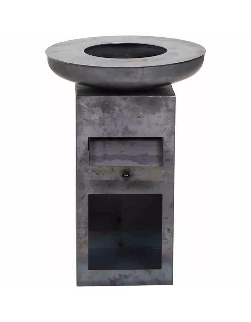 Siena Garden Grill-u.Feuerstelle eckig 60cm schwarz Stahl Siena Garden Grill-u.Feuerstelle eckig 60cm schwarz Stahl
