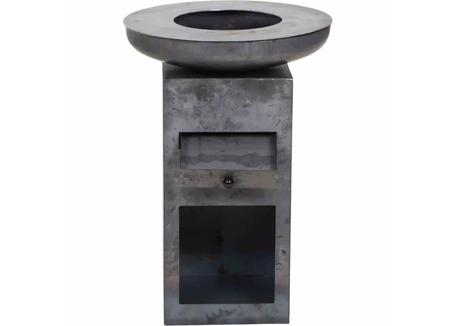 Siena Garden Grill-u.Feuerstelle eckig 60cm schwarz Stahl Siena Garden Grill-u.Feuerstelle eckig 60cm schwarz Stahl