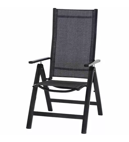Siena Garden Klappsessel Medira, 8-fach verstellbar, 58x68x109 cm anthrazit