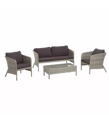 Siena Garden Moreno Loungeset 4tlg. Geflecht/Polyester