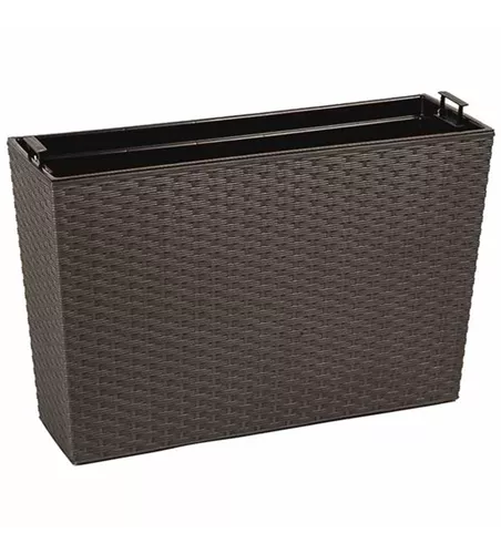 Siena Garden Pflanzkasten Segfe, eckig, 56x19x36,5 cm Rattanoptik in graphit Kunststoff 