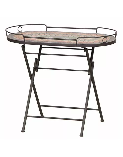 Siena Garden Prato Serviertisch 68x41 cm Eisen/Mosaik 