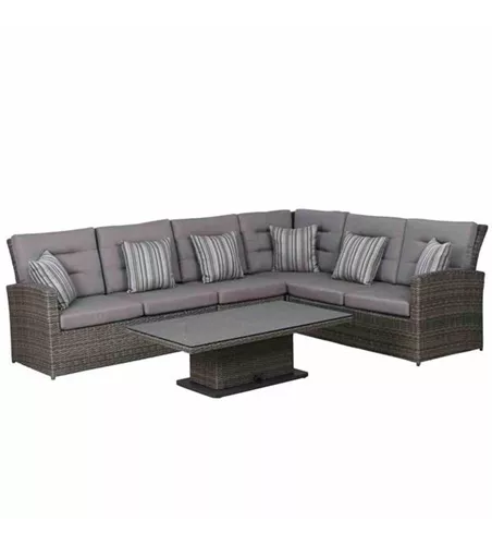 Siena Garden Porto Lift Dininglounge 5-teilig Geflecht