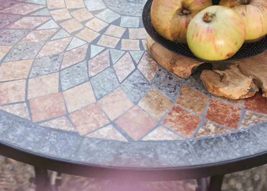 Siena Garden Prato Tisch Ø70cm Eisen/Mosaikoptik