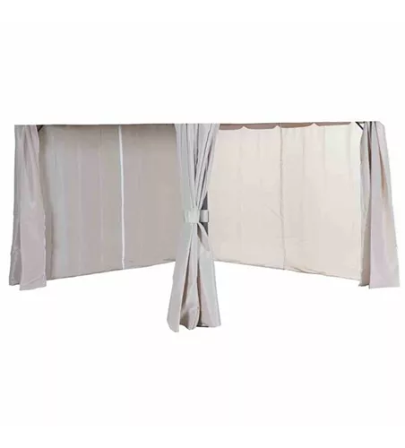 Siena Garden 4x Seitenteile zu Pavillon Dubai ohne Fenster 3m naturfarben