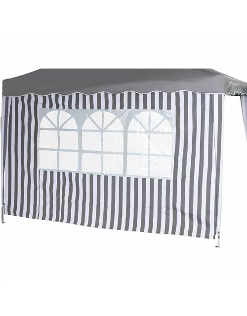 Siena Garden Faltpavillon Seitenteile 2er Set grau/weiß 294x191x0cm 
