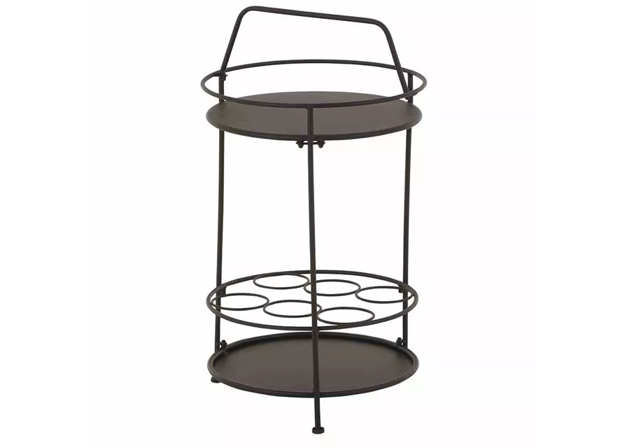 Siena Garden Bistrotisch Siero, Ø42x74 cm matt schwarz, Stahl 