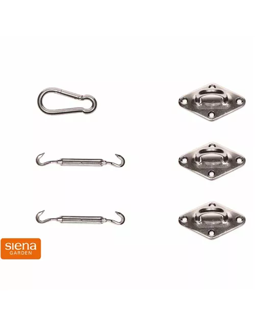 Siena Garden Solino Zubehör Set für 3-eckige Sonnensegel