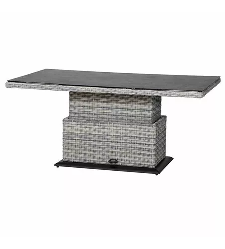Siena Garden Soria Lifttisch 130x75 cm Geflecht/Spraystone 